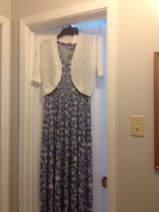 New maxi dress and crocheted jacket